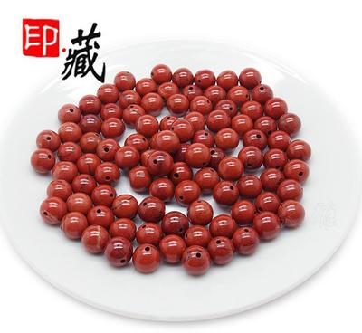 印藏 天然A級(jí)藏紅石圓珠 戰(zhàn)國(guó)紅 雞肝瑪瑙散珠 星月金剛菩提